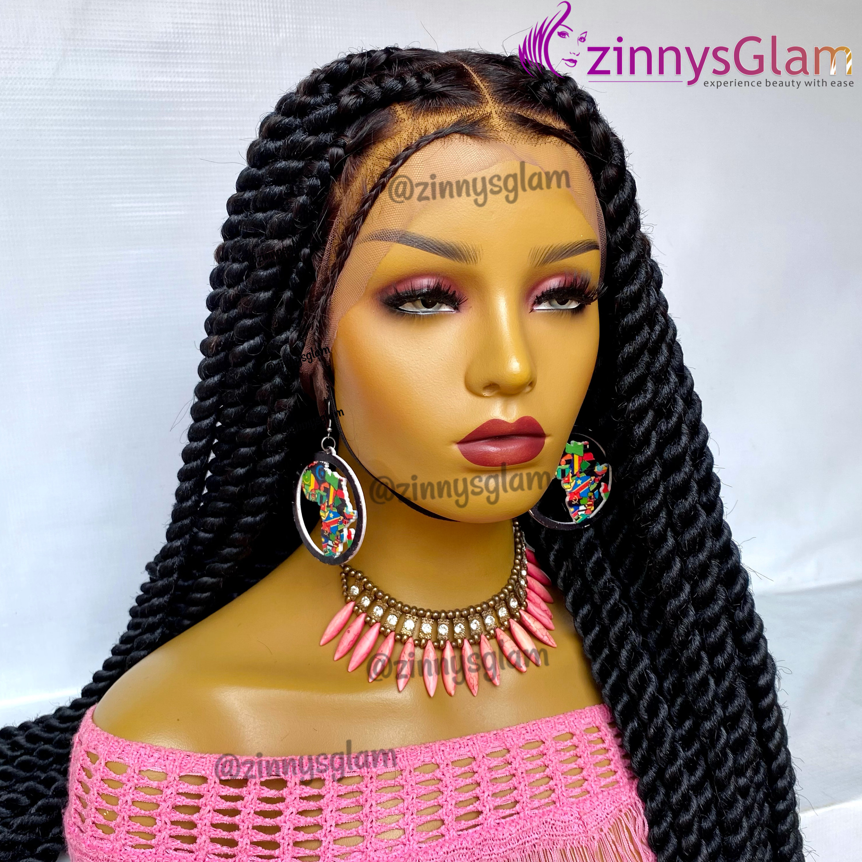 Braided senegalese top twist wigs