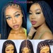 Ready to Ship Knotless braided wig for black women glueless full lace front closure wig cornrow dreadlock faux loc micro twist medium braids 