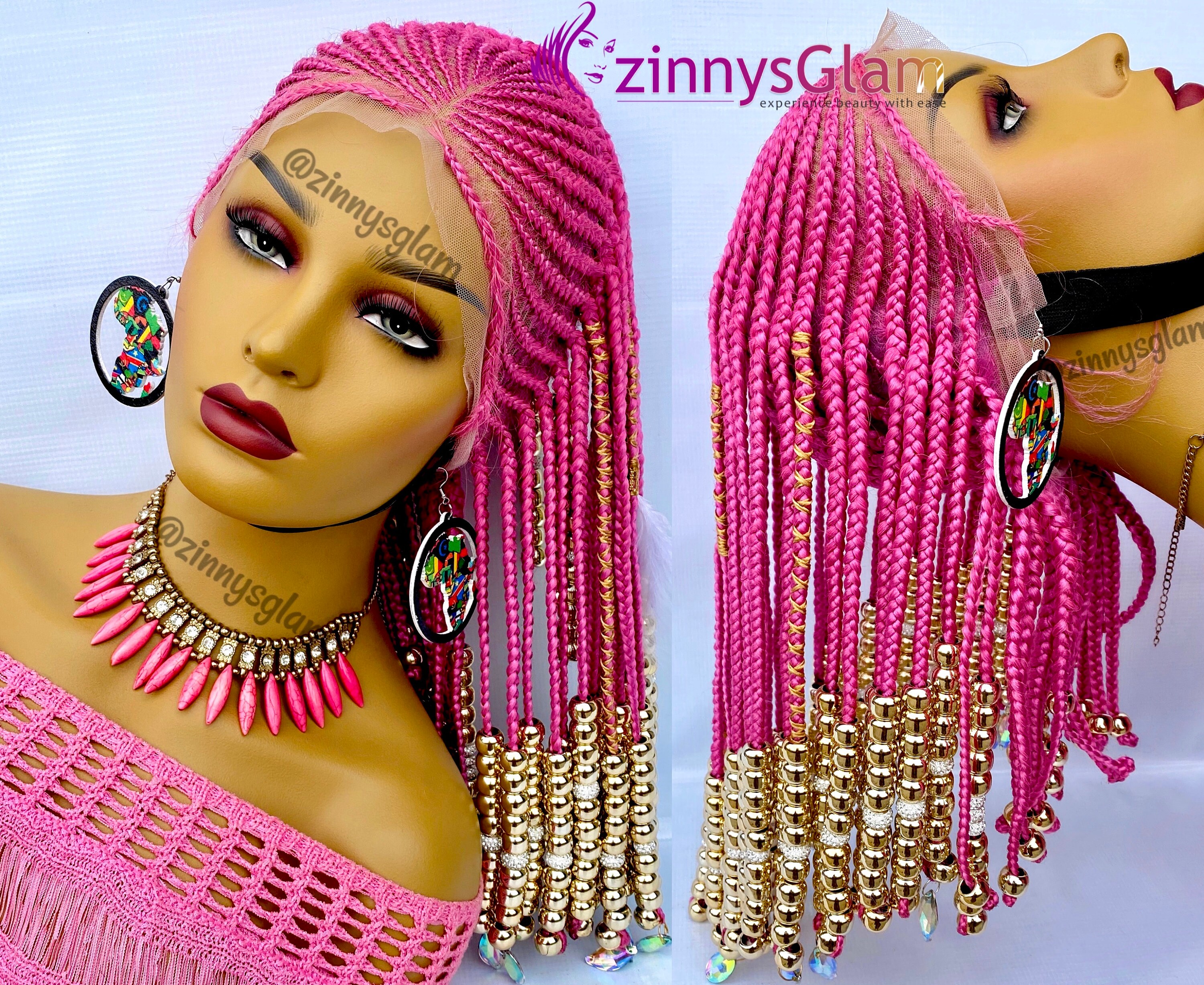 Keyative Styles: Box Braids With Floating Beads