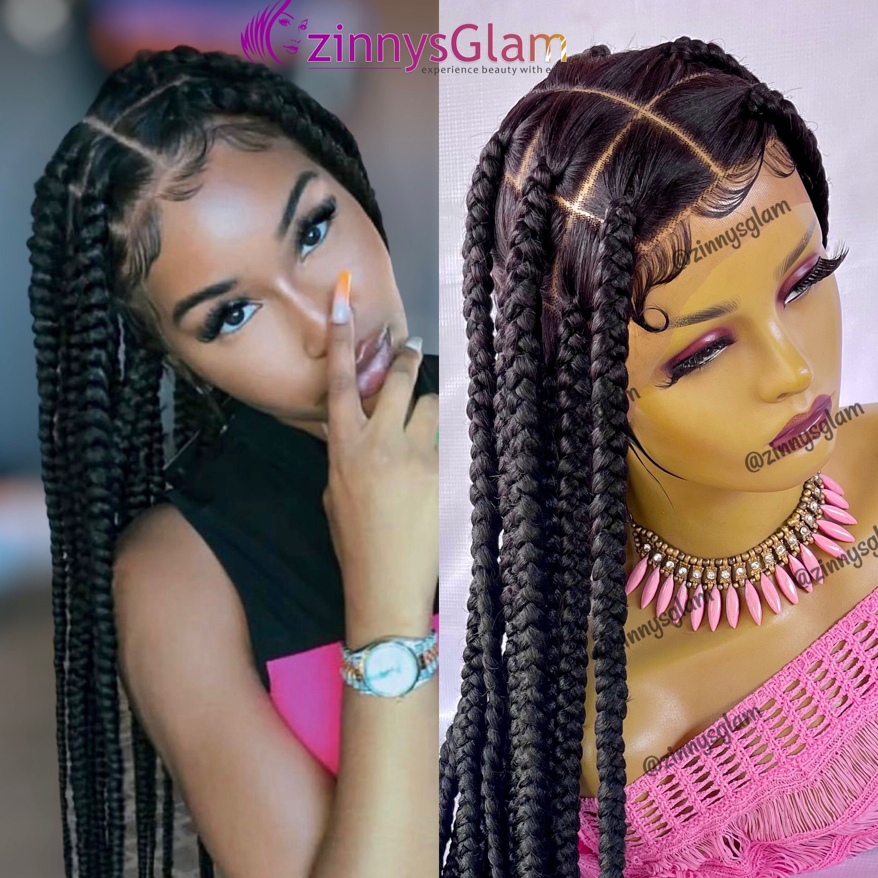 Buy READY TO SHIP Jumbo Knotless Box Braids Wig for Black Women Online in  India - Etsy