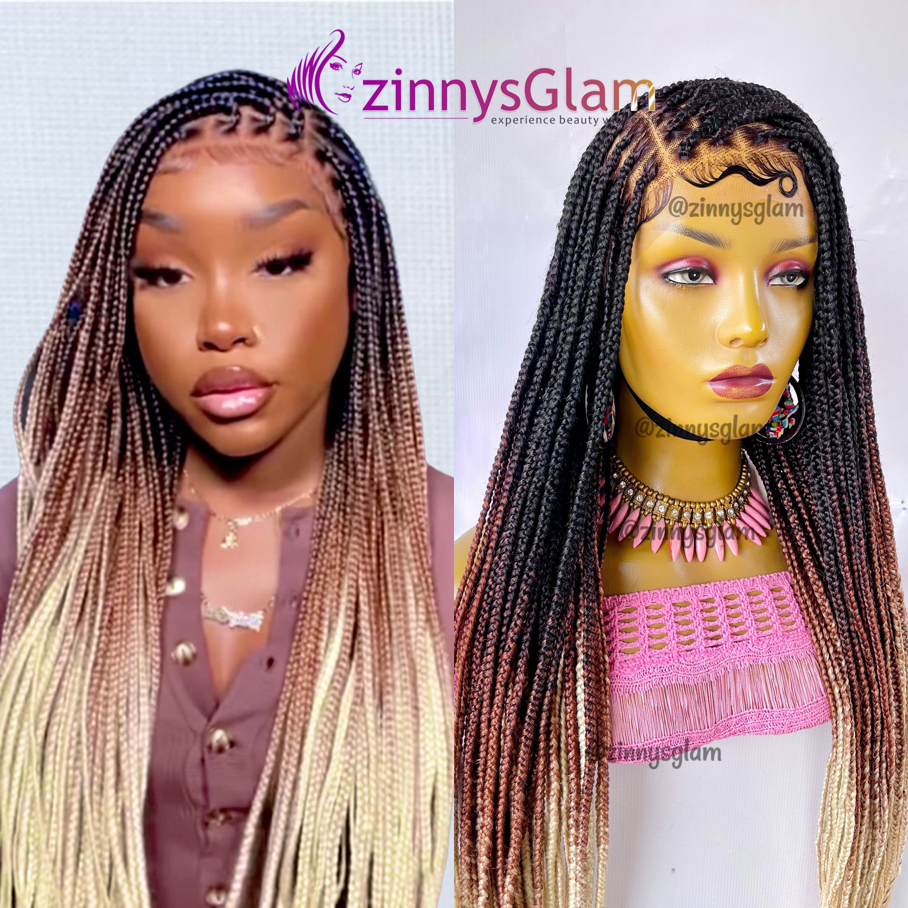 Fulani Box Braided Lace Front Wig, Braided Wig, Senegal Wig, Glory Tre –  Glory Tress