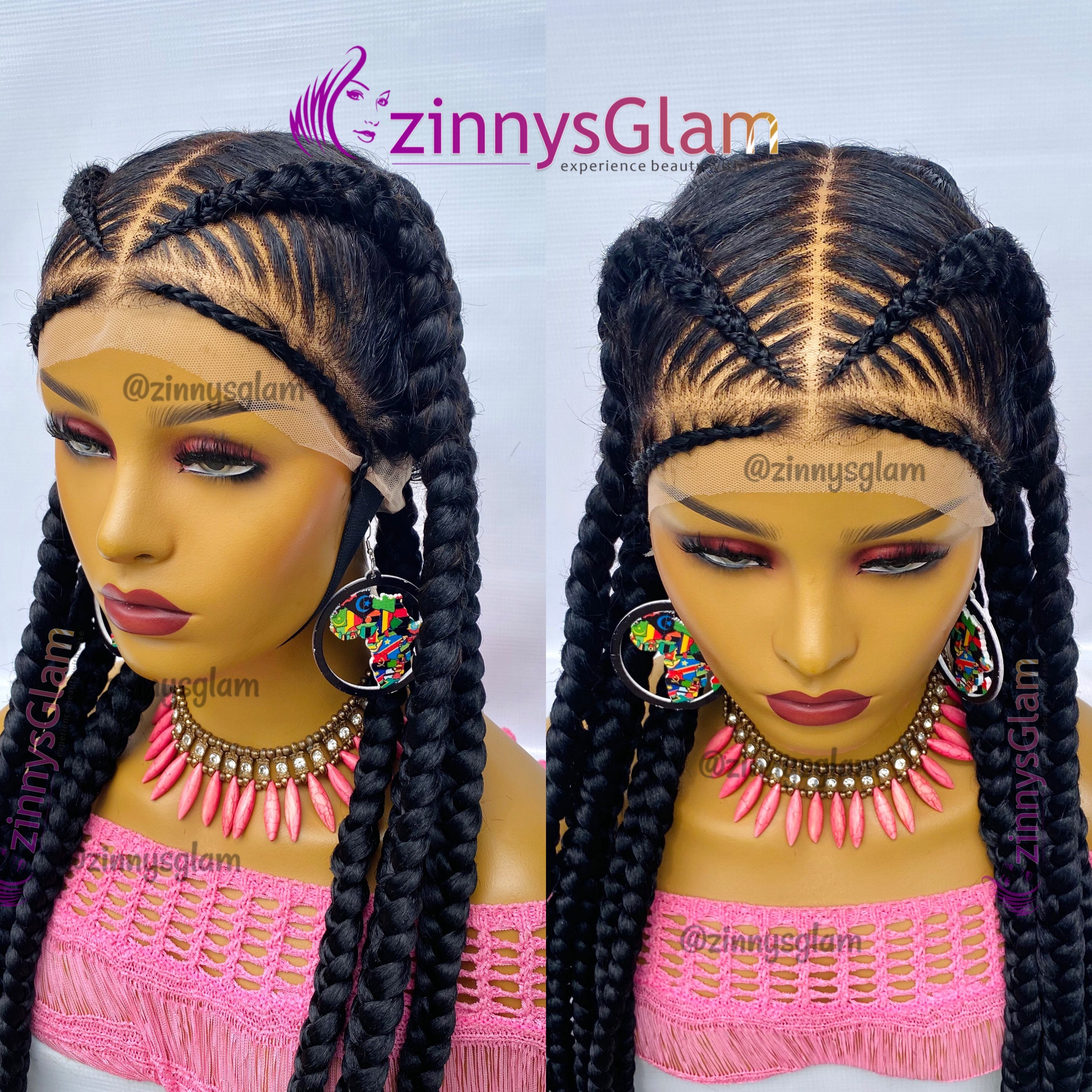 READY TO SHIP Pop Smoke Braid Wig for Black Women Cornrow Wig - Etsy
