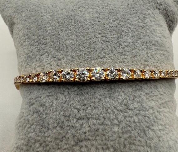 Rivière-Armband aus 18 Karat Gelbgold mit 5,00 Karat