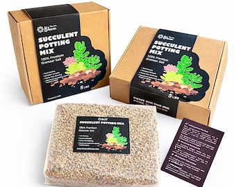 Premium Succulent Potting Mix | 2.5lb 5lb | Fast Rooting, Drainage Soil for Cacti & Succulents | Indoor Outdoor Use