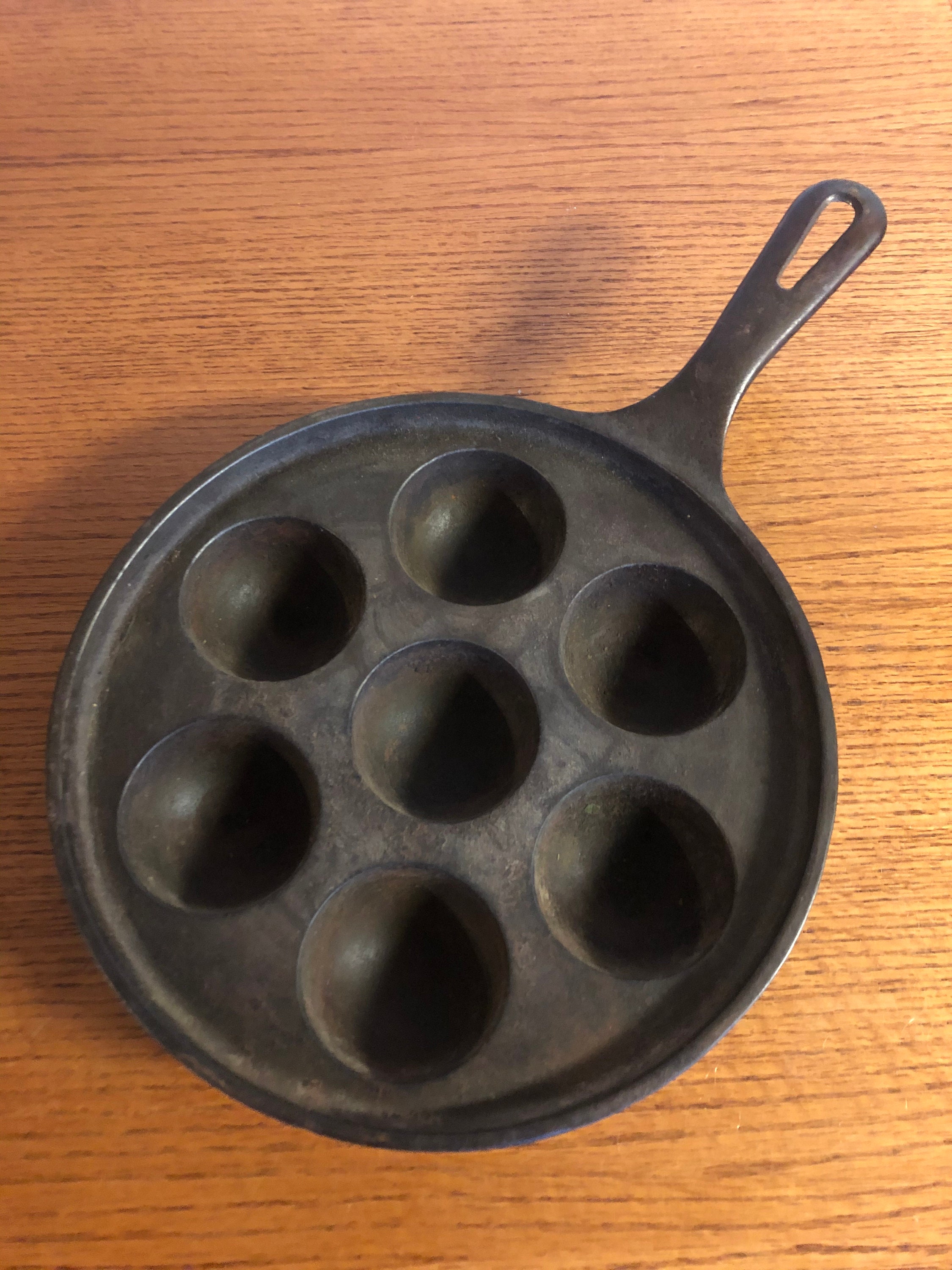 Authentic Danish Ebelskiver Cast Iron Pan Etsy