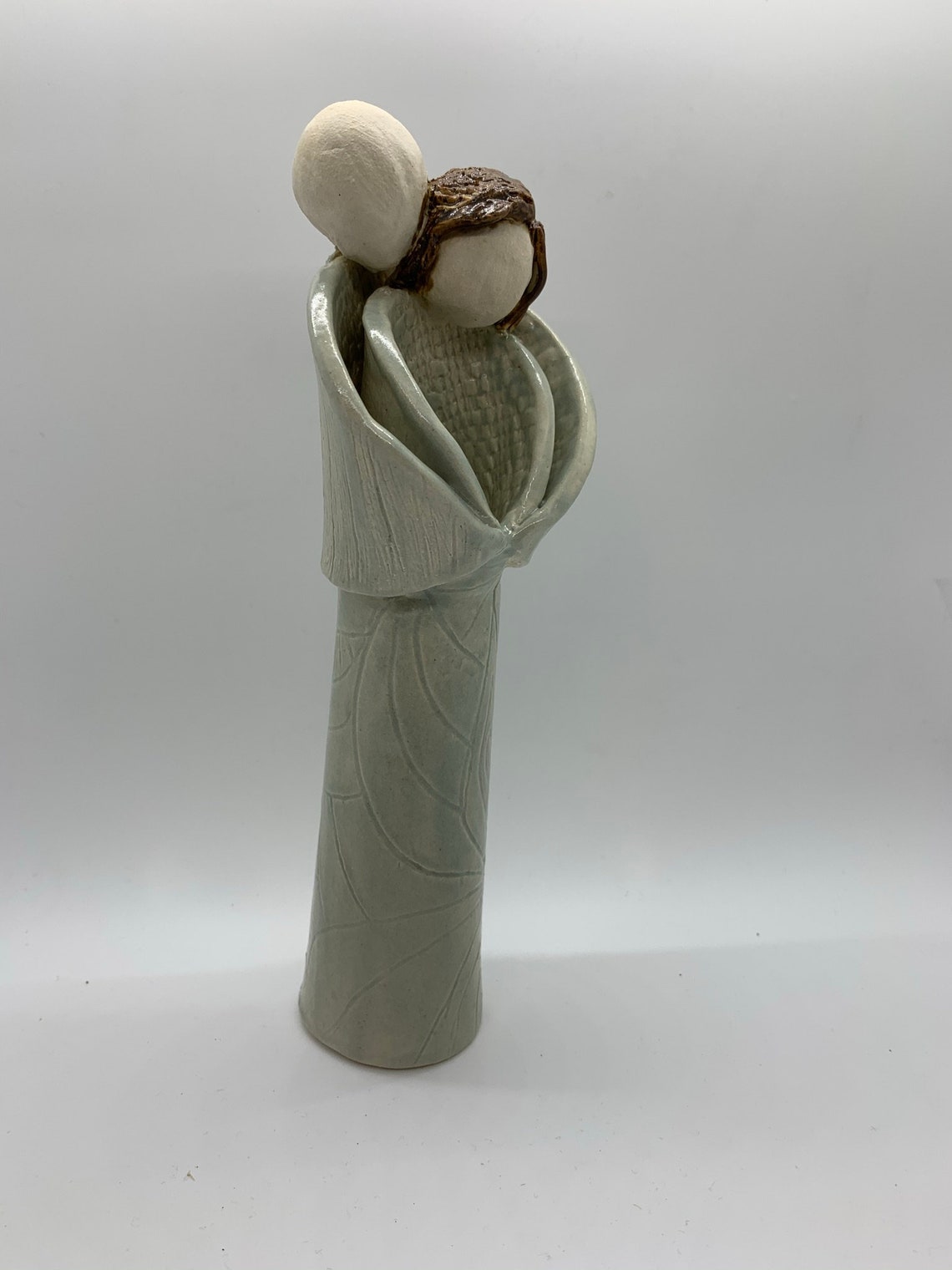 Loving couple handmade ceramic sculpture one of a kind Etsy