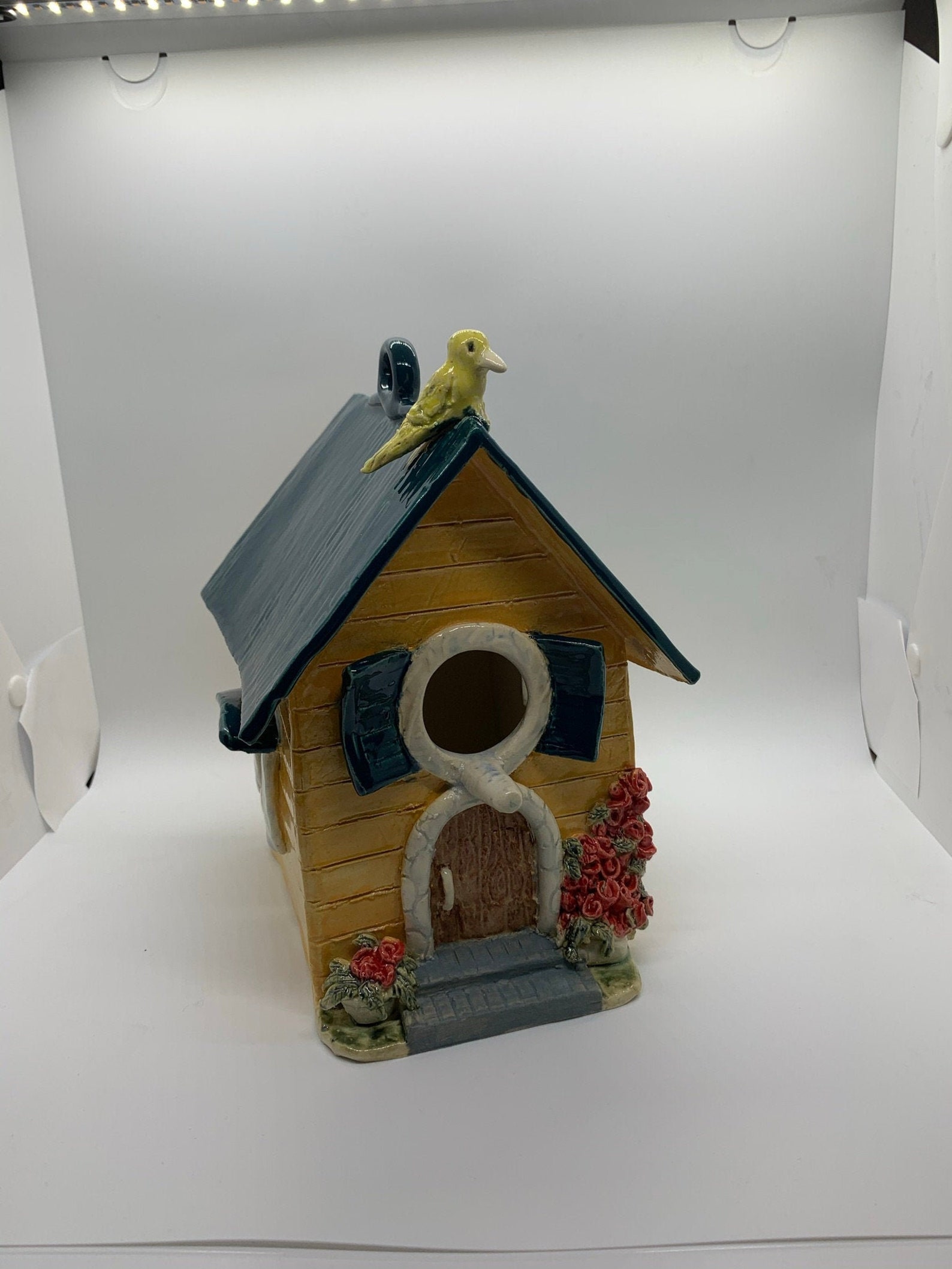 Handmade ceramic birdhouse one of a kind Etsy