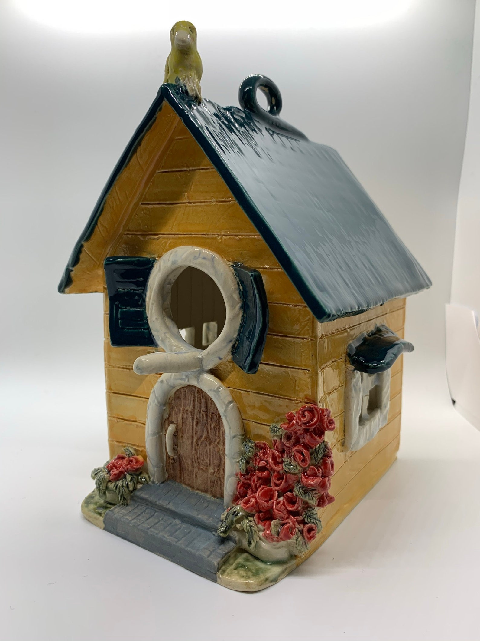 Handmade ceramic birdhouse one of a kind Etsy