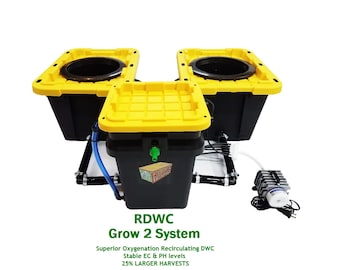 Grow 2 Recirculating Deep Water Culture System 12 Gallon Grow Modules Fits a 3x3 Grow Tent RDWC DWC