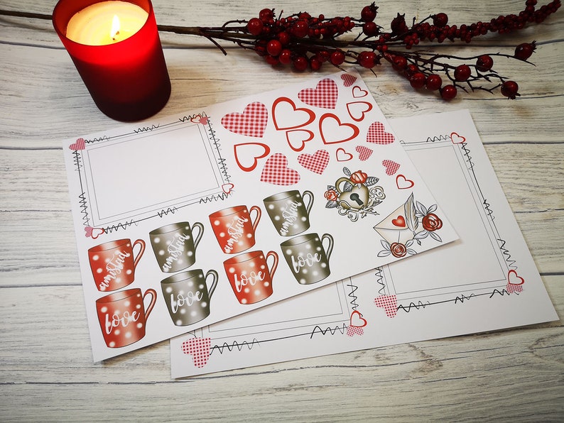 Colecci\u00f3n de papeles digitales scrapbooking Cocinando Scrap LOVE INCONDICIONAL