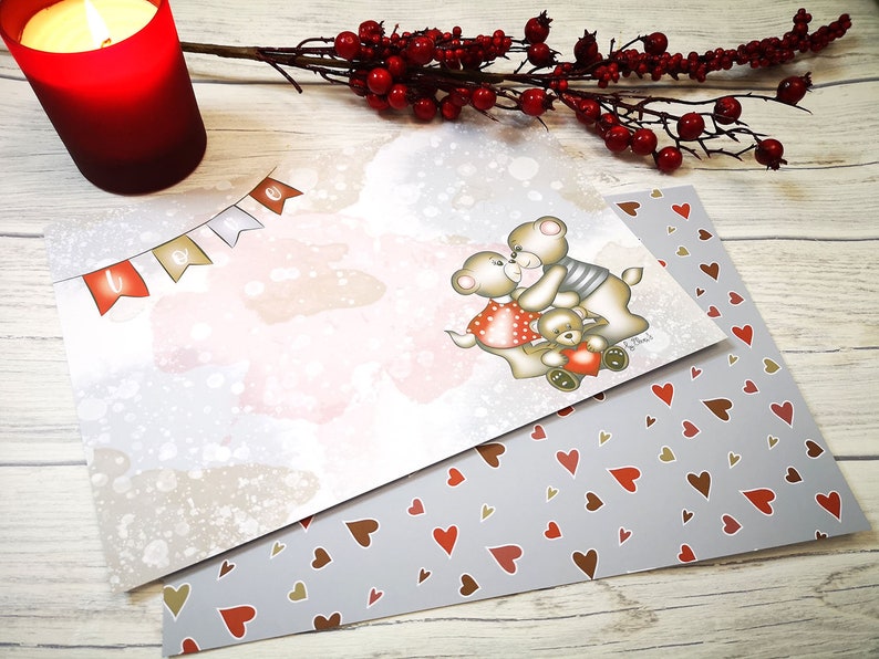 Colecci\u00f3n de papeles digitales scrapbooking Cocinando Scrap LOVE INCONDICIONAL