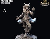 Pesmine Vyre - Sorceress with Horns The Silvercrest League 3D Printed Miniature Moonglaive 28mm 32mm Miniatures, Warhammer, D D