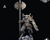 Jarl Mjoll Aaberg - Lioness Barbarian The Silvercrest League 3D Printed Miniature Moonglaive 28mm 32mm Miniatures, Warhammer, D D