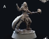Yenvyl Rosegrove - Elven Druid The Silvercrest League 3D Printed Miniature Moonglaive 28mm 32mm Miniatures, Warhammer, D D