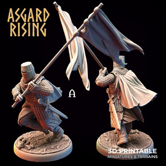 Medieval Knight Standardbearer Medieval Knights & Heavy Etsy