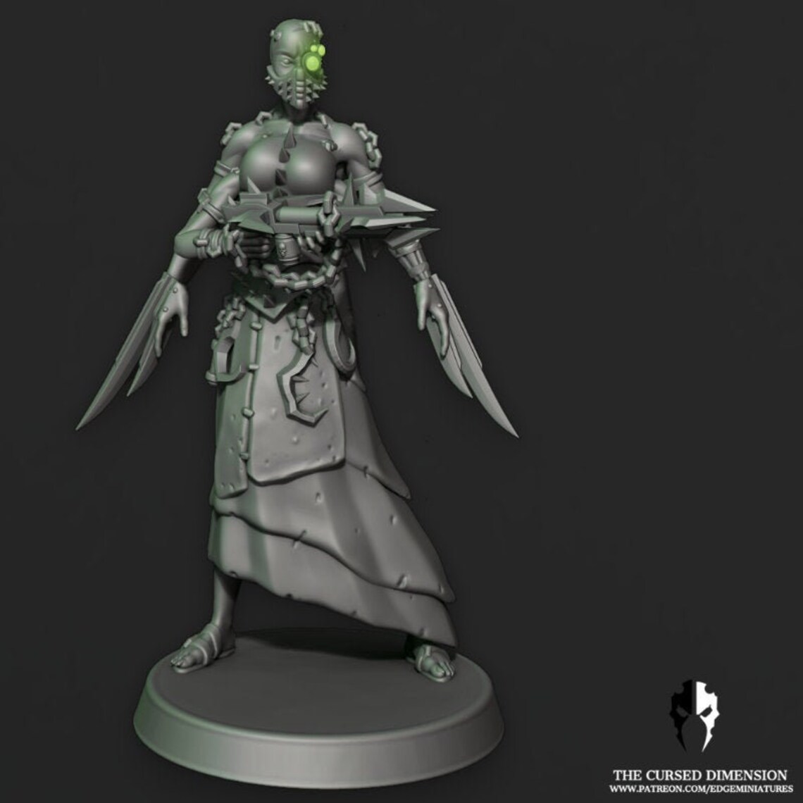 The FourArmed Warrior Female Flesh Wizards 3D Printed Etsy