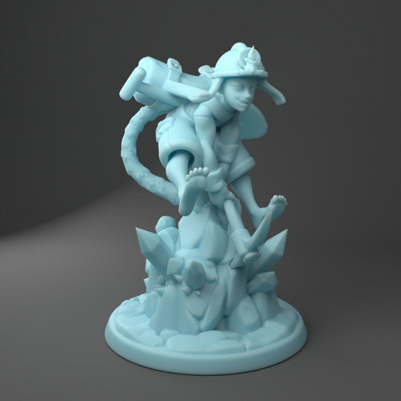 Twin Goddess Miniatures D&D 28mm / 32mm Scale 3D Printed Miniatures Jack the Miner