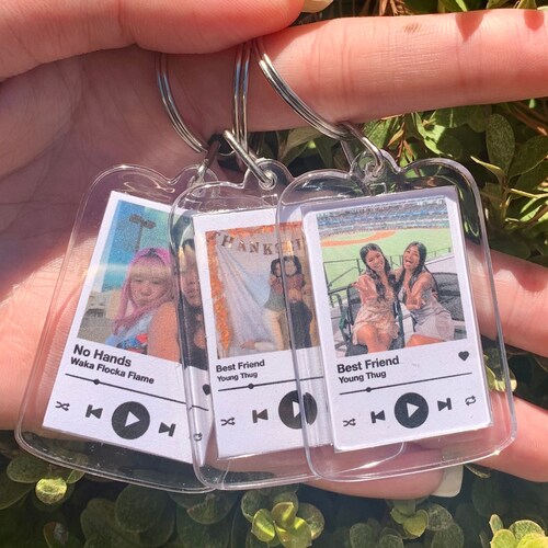 Custom Album Keychain Custom Song Keychain Spotify Etsy