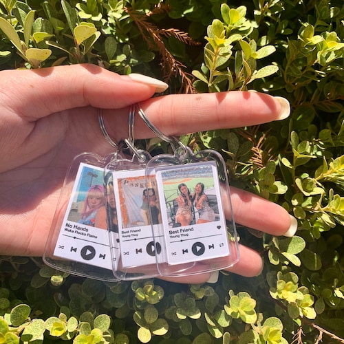 Custom Album Keychain Custom Song Keychain Spotify Etsy