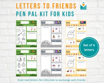 Pen Pal Letter Writing Set for Kids to Exchange with Friends, Cousins, and Classmates | Printable PDF