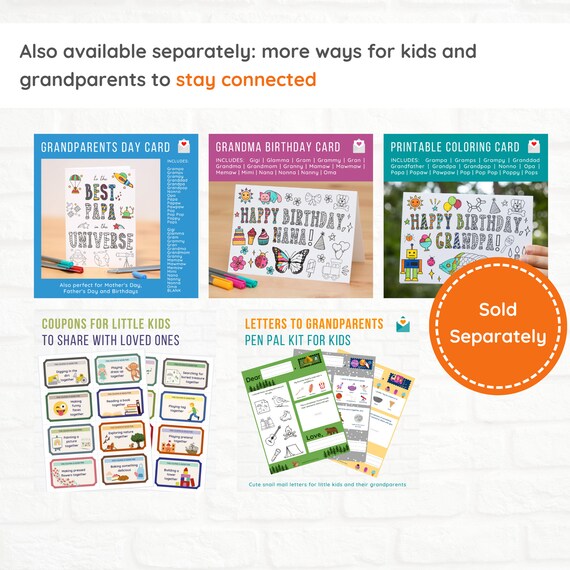 Download Letter Writing Set For Kids And Grandparents Thanksgiving Etsy