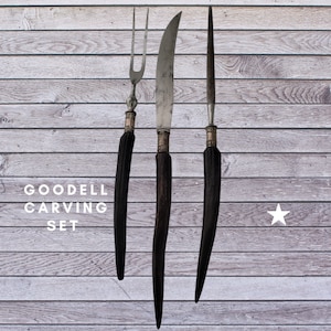 Carving set cutlery set Goodell vintage