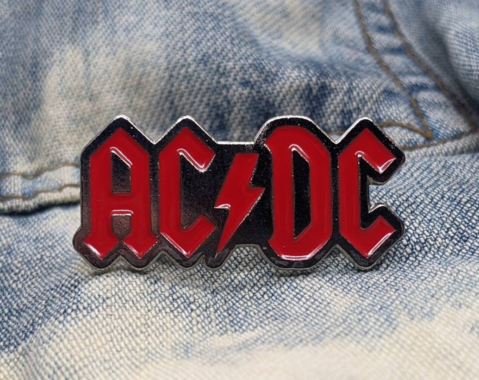 ACDC Pin Badge Heavy Metal Enamel Pin Badge Etsy