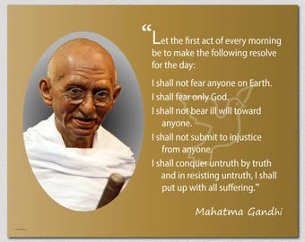 Inspirational Motivational Mahatma Gandhi Quote, Canvas, Horizon, Home & Office Décor