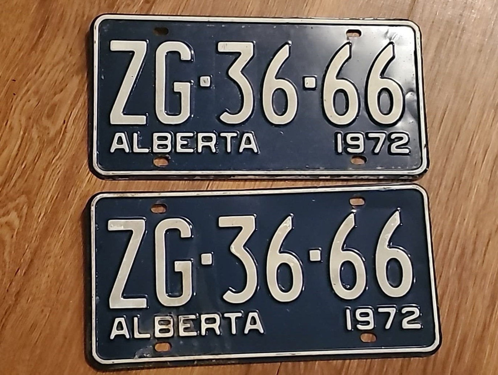Pair of 1972 Alberta License plates Etsy
