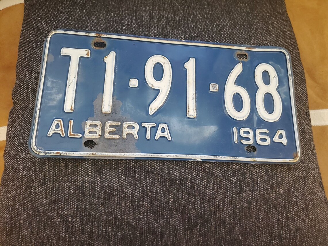 1964 Alberta License plate Etsy