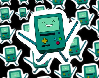 BMO, Adventure Time, Handmade, Vinyl Sticker, White
