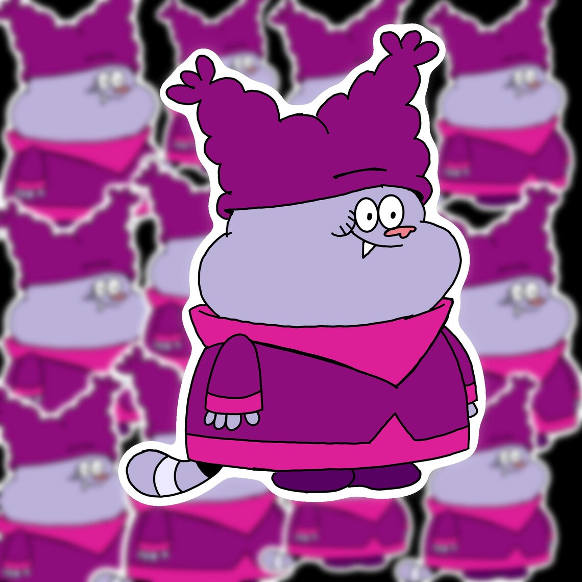 Chowder Show Stickers Chowder Cartoon Network Sticker, Laminated Vinyl (3