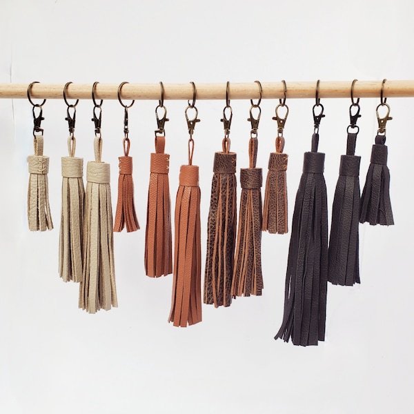 Leather Tassel Options Neutral