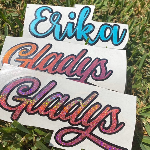 Custom Vinyl Name Decal NEW COLORS Etsy