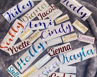 Custom Vinyl Name Decal **NEW COLORS**