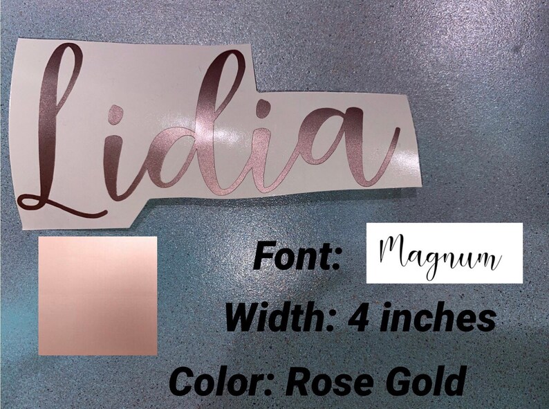 Custom Vinyl Name Decal NEW COLORS Etsy