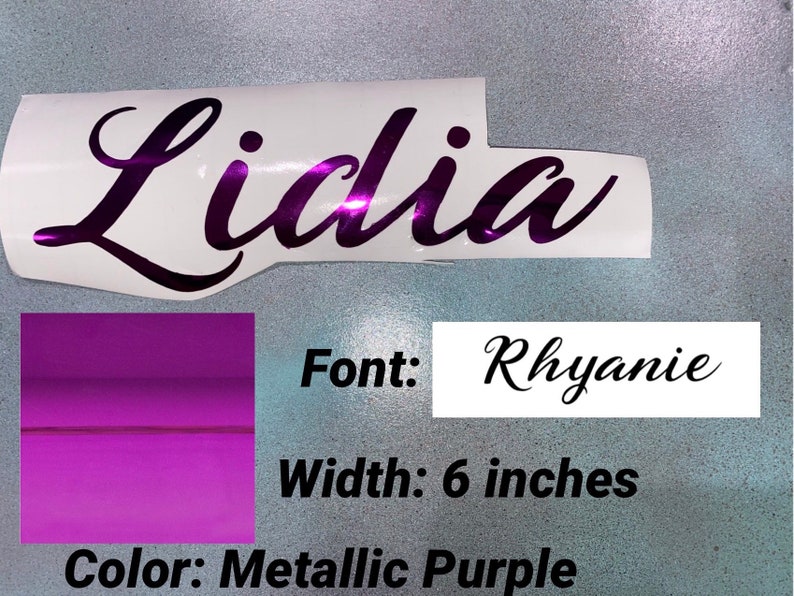 Custom Vinyl Name Decal NEW COLORS Etsy