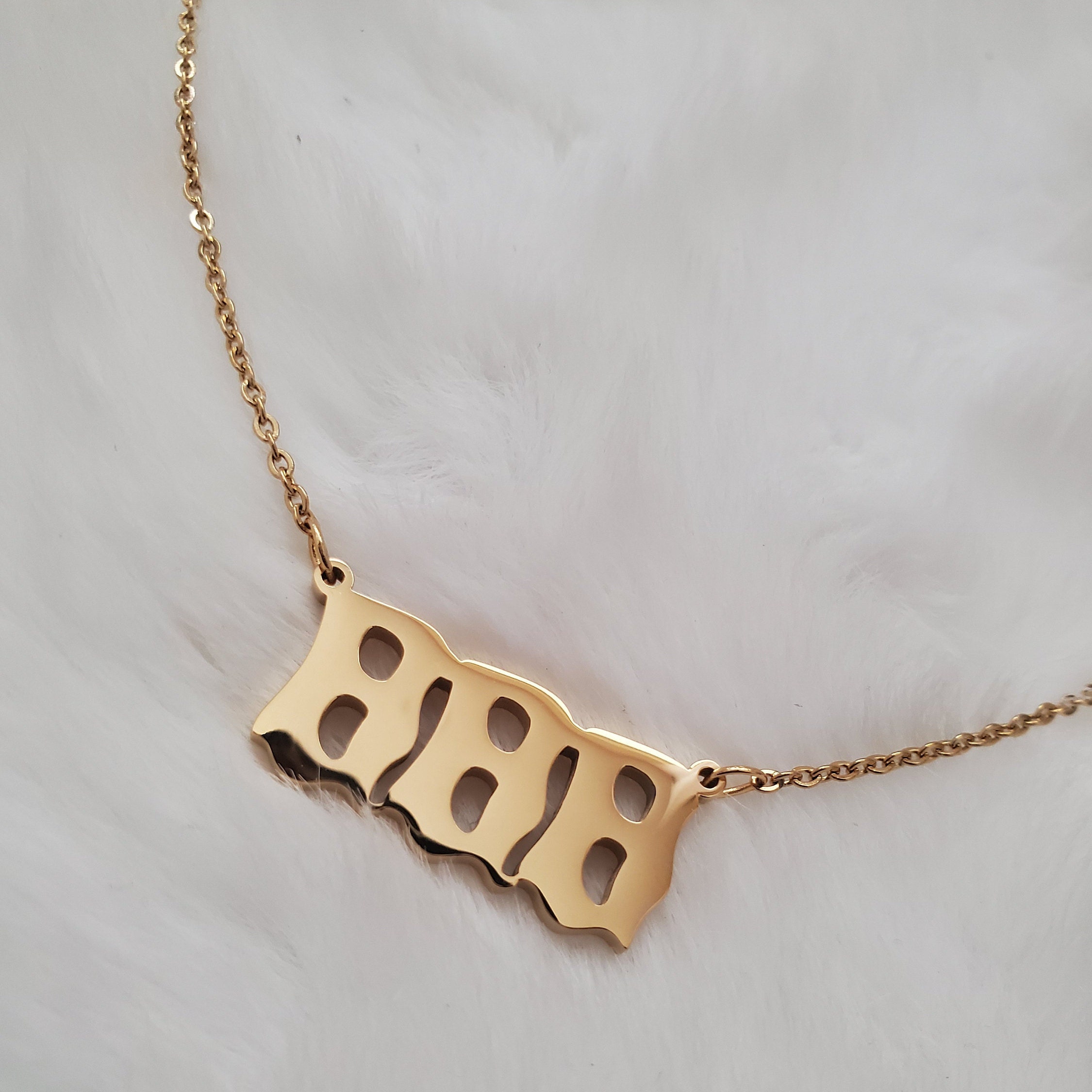 888 Gold Angel Number Necklaces Number 