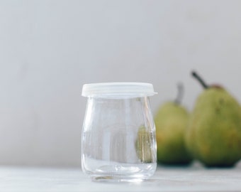 Pot-Set Glass Yoghurt Jar 150ml, Recyclable Glass Pot with Airtight Lid, Small Waterproof Jar for Storing Baby Food, Leftovers, Dips & Craft