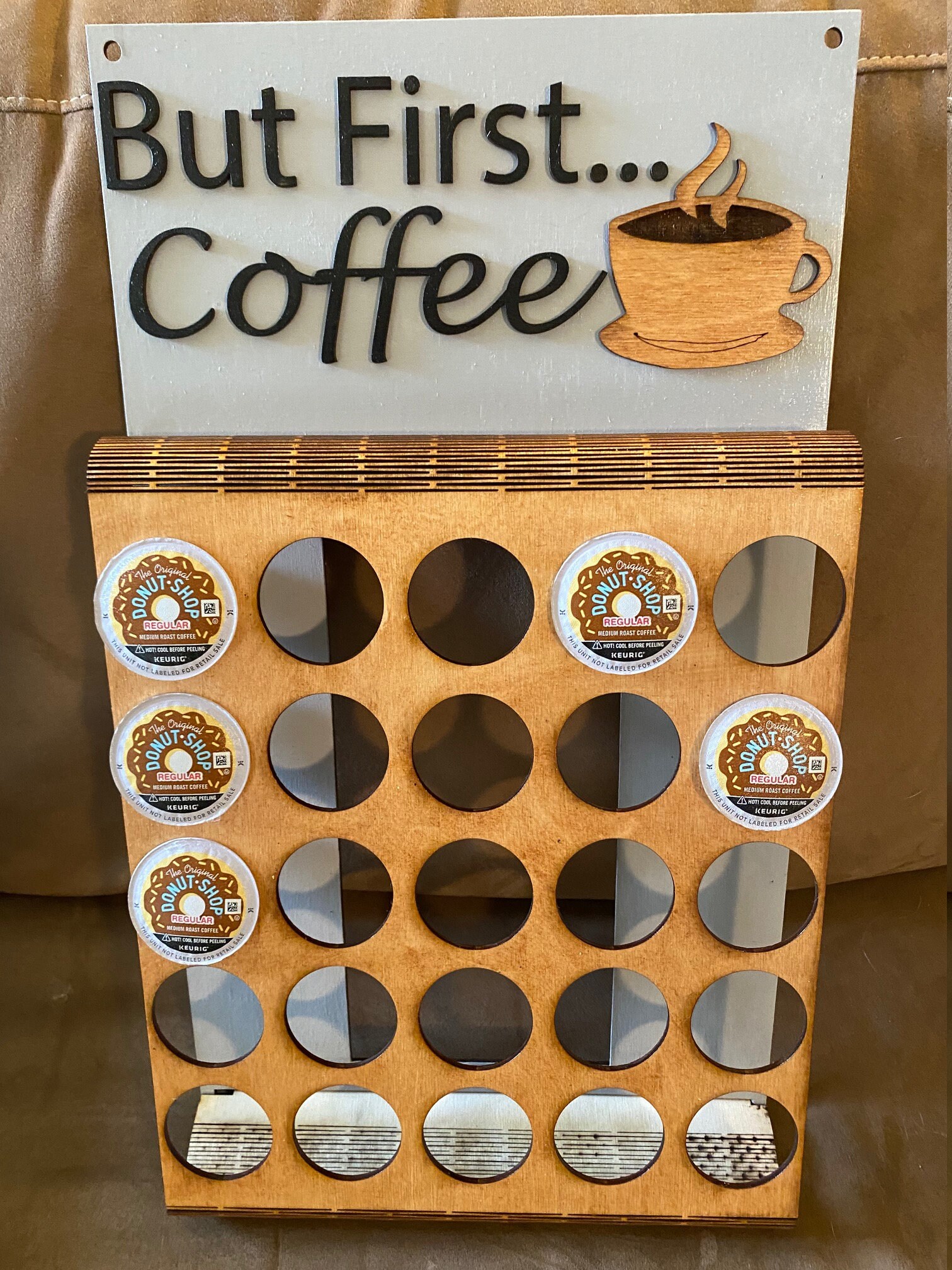 Digital File for 1/8 wood lasering Coffee K Cup wall Etsy