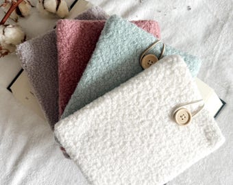 Boucle Kindle Sleeve, wyściełana osłona Kindle na czytniki Colorsoft i Paperwhite, zimowe etui na czytnik Kindle, prezent dla miłośnika książek, akcesoria do czytników Kindle