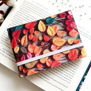 Leaf Kindle Cover With Elastic Closure, Padded Kindle Paperwhite Sleeve, Kindle 6”& 6.8” Pouch, Book Accessories, E-Reader Case
