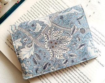 Flowers Kindle Cover With Elastic Closure, Padded Kindle Sleeve, Blue Kindle Pouch, Book Accessories, E-reader Case, Book Lover Gift