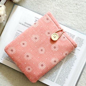 Floral Kindle Paperwhite & Scribe Case, Blue Kindle Sleeve, Padded Ebook Cover, Book Accessories, Bookish Gifts, Kindle Pouch for Readers