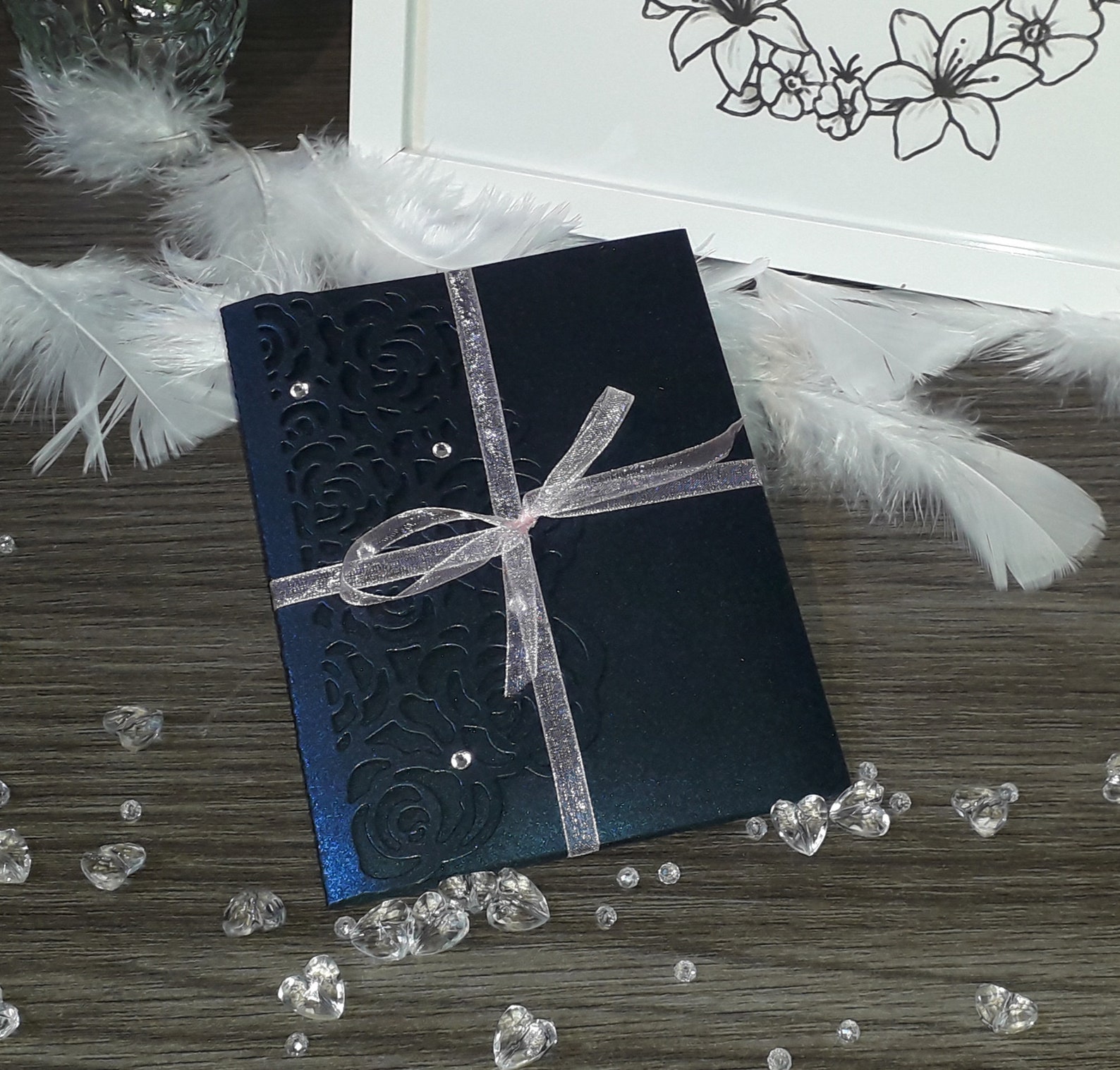 Trifold Die cut Wedding Invitations Made with Premium | Etsy