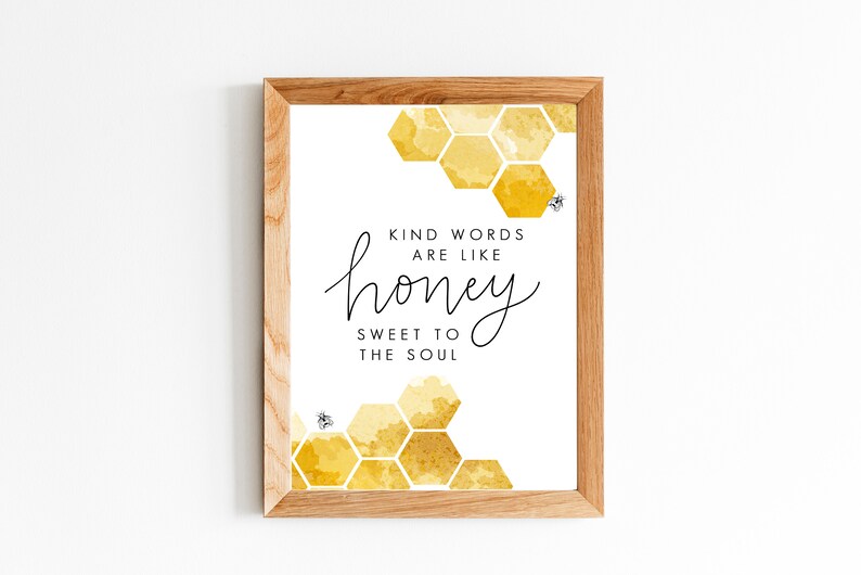 Freundliche Worte sind wie Honig süß für die Seele. Sprüche Etsy