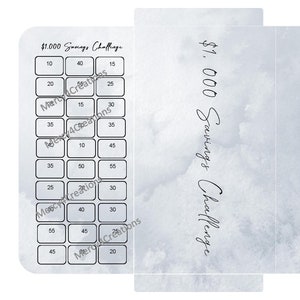 1K Savings Challenge Envelope | 1,000 Savings Challenge| Instant Download| Printable