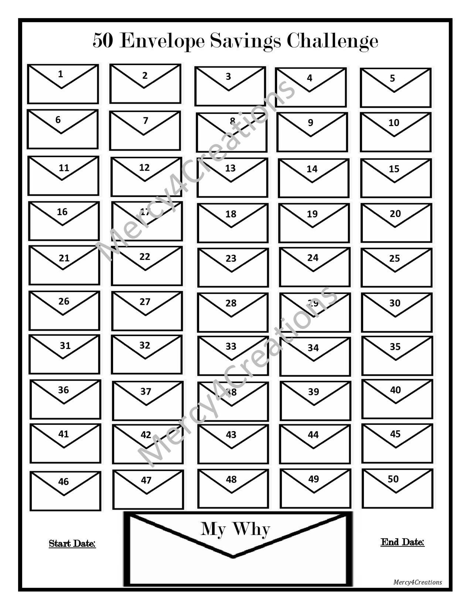 Printable Envelope Savings Challenge Printable Word Searches