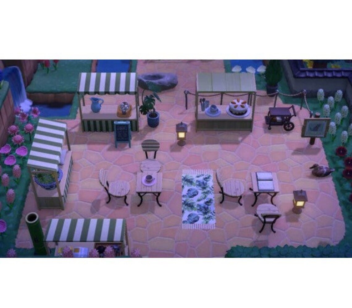 ACNH cafe/market Animal Crossing New Horizons outdoor cafe. Etsy