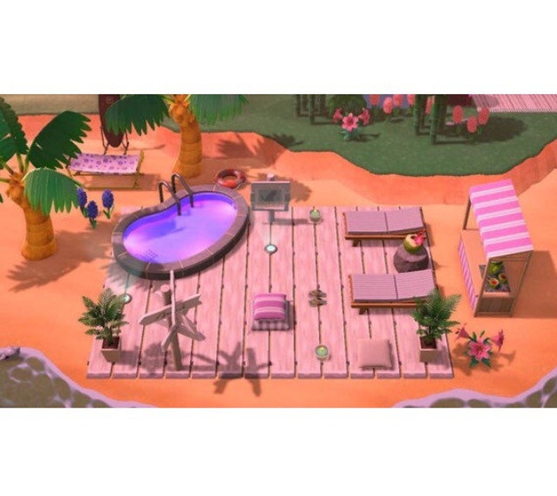 Acnh pool area Animal Crossing New Horizons cute light up Etsy